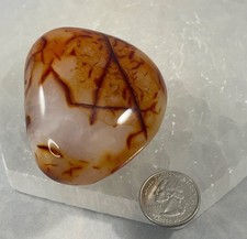 Carnelian Stone.  One of a kind natural stone with a natural LA logo, Amazing picture