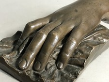 Antique BRONZE Sculpture life size FEMALE HAND & WRIST signed Gretl Dec 31, 1899 picture