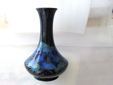 MOORCROFT ART POTTERY MOONLIGHT PANSY VASE ANTIQUE 1920's PERFECT picture