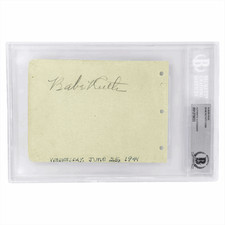 Album Page Babe Ruth / Ty Cobb Beckett Encapsulated Auth. AUTO JSA Cert w/LoA picture