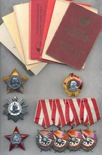 Soviet Complete Documented Soviet WWII group of Chernobaev B.P. picture