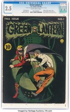 1941 D.C. Comics Green Lantern 1 CGC 2.5. Origin of Green Lantern picture