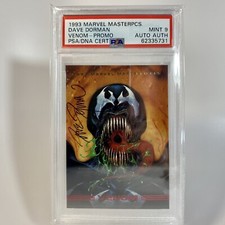 1993 Marvel Masterpieces VENOM PROMO Dave Dorman Signed PSA 9 (Low Pop - 2) picture