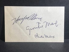 Signed Marx Brothers AUTOGRAPH Harpo/Chico/Groucho - Day at Races AUTO + Photo picture