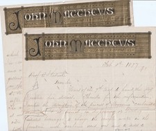 RARE Autograph Letter Signed - 4pgs- John Matthews Soda Water Apparatus NY 1877 picture