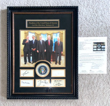 BARACK OBAMA JIMMY CARTER GEORGE HW H W BUSH BILL CLINTON SIGNED PHOTO JSA picture
