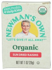 Newmans Own Organic Raisins Organic 1Oz 6Pk 6 Oz Pack Of 12 picture