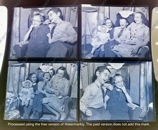 WEEGEE FAMOUS PHOTOGRAPHER NEGATIVES X 4 HYLAND FAMILY NYC ARTHUR FELLIG 1945 picture