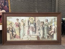 Large Arts & Crafts Framed Frederick Dielman 19th Century Lithographic Print picture