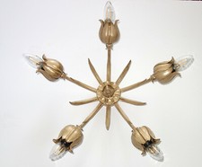 High Quality Koch and Söhne Brass Tulip Ceiling Light 5 Burner picture