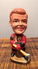 VINTAGE 1960's CHICAGO BLACKHAWKS Hockey Gold Base Bobble Head Nodder Scarce NHL picture