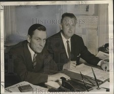 1956 Press Photo Charles F. Kaufman Co. Officials Henry Miller, Julian Gregory picture