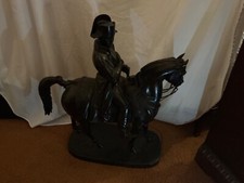 antique napoleon on horseback large bronze picture