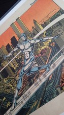 RARE Vintage SILVER SURFER Poster 9/11 World Trade Center NYC 1988 SPAIN 10