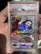 Nezuko Kamado #015 Union Arena 3 Star-Serialized PSA 8 Single digit 001/100 picture