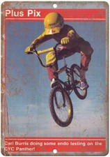 Carl Burris BMX CYC Panther Metal Sign Vintage Look Reproduction B143 picture