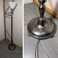 Antque Rembrandt Swing Arm Floor Lamp Milk Glass Torchiere Shade Art Nouveau picture
