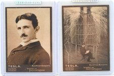 G.A.S. #26 Nikola Tesla Eye Of The Storm - 006/100 - GAS Trading Card Lot of 2 picture