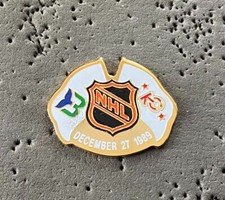 Hartford Whalers vs Krylya Sovetov Moscow December 27 1989 NHL Hockey Pin picture