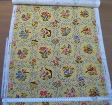 10Y BRUNSCHWIG & FILS SERENATA FOLK ART CHINIOSERIE FLOWER BIRD MSRP$396/Y picture