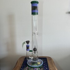 2K Glass Worked WigWag 18mm Tube Heady Art Hookah Tabacco Water Pipe picture