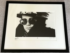 Elton John Signed & Terry O’Neill Signed Limited Edition Fine Art Print FRAMED picture
