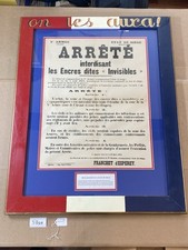 rare WW1 On Les Aura Arrête French 5th army Déclaration Of A State Siege 53S19 picture