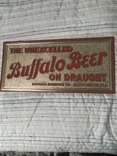 CARDBOARD BUFFALO BREWERY SIGN--RARE --1930s--SODA BOTTLE CAP picture