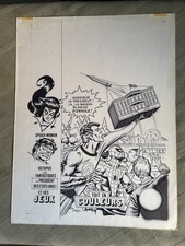 Jean-Yves Mitton Original Spidey Cover 10 25 X 33 CM February 1981 picture