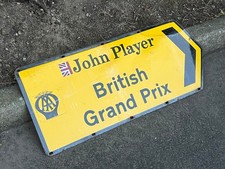 RARE 1970’s F1 BRITISH GRAND PRIX AA ENAMEL SIGN JOHN PLAYER DEALER SIGN GARAGE picture