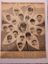 Babe Ruth Ty Cobb Casey Stengel Eddie Collins 1934 Spring Flowers Collage RARE picture
