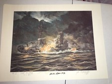 USS Indianapolis Print Signed by 4 Survivors & Artist John Gromosiak #19/100 picture
