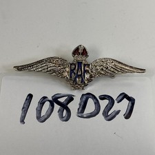 British Royal Air Force RAF Wings Pin-Back Sweetheart Brooch Insignia 108D27 picture