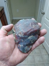 NC ( GUILFORD AXE ) GREEN AND PURPLE AGATE - ARCHAIC - TRULY AMAZING - . picture