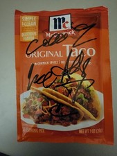 McCormick Taco Seasoning Autographed Neil Armstrong Christopher Columbus🤣💥💥💣 picture