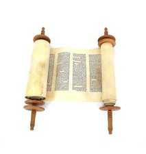 Rare 19th Century Tifara Torah Scroll - Beautiful Ashkenazi Judaica Parchment... picture
