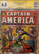 Captain America Comics #10 Signed By Jack Kirby & Stan Lee CGC 6.5 Rare picture