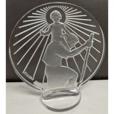Vintage R. Lalique Saint-Christophe Glass Car Mascot Model 1142 picture