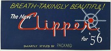 VINTAGE AMERICAN ILLUSTRATOR 1956 PACKARD CLIPPER ADVERTISING FINE ART PAINTING picture