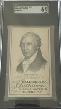 🔥SGC 6 Highest🔥James Monroe Hd2a  1880's USA President Card - Hallock & Co picture