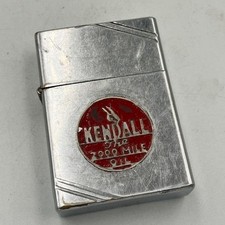 1936-37 Zippo Square Model Lighter Kendall Metaliq Diagonal Line Vintage Rare picture