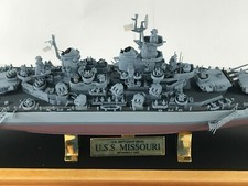 Battleship WW2 USS MISSOURI Metal Hull Model World War 2 Pearl Harbor Tokyo Bay picture
