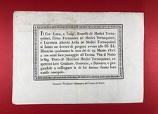 Rare Luttino - Funeral Announcement Florence Medici Tornaquinci 1825 picture