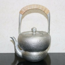 Kyusu Takaoka Traditional Craft Japanese Tin Tea pot Gourd motif Japan picture