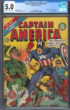 Captain America Comics #13 CGC 5.0 Timely 1942 Remember Pearl Harbor Cover picture