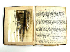 Antique Diary USS Wilhelmina Soldier BATTLE combat submarine WW1 sailor navy picture