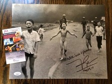 Kim Phuc Authentic Autograph Signed OVERSIZED 11x14 Photograph Vietnam War JSA picture