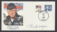 Pristine, Chuck Yeager Signed Postal Cover Signed, Breaking The Sound Barrier picture