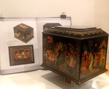 A.KOCHUPALOV MUSEUM QUALITY RUSSIAN PALEKH PAPIER-MACHE 5 SIDE LACQUER BOX 90 picture