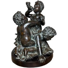 Bronze Groupe Appels De Triton Conque Mer Putti En Manière De Claude Michel picture